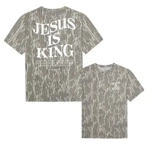 Jesus Is King Mossy Oak Bottomland Camo Tee For Men And Women, Camo Shirt, T Shirt 3D Camo, Style T Shirt 3D Camo