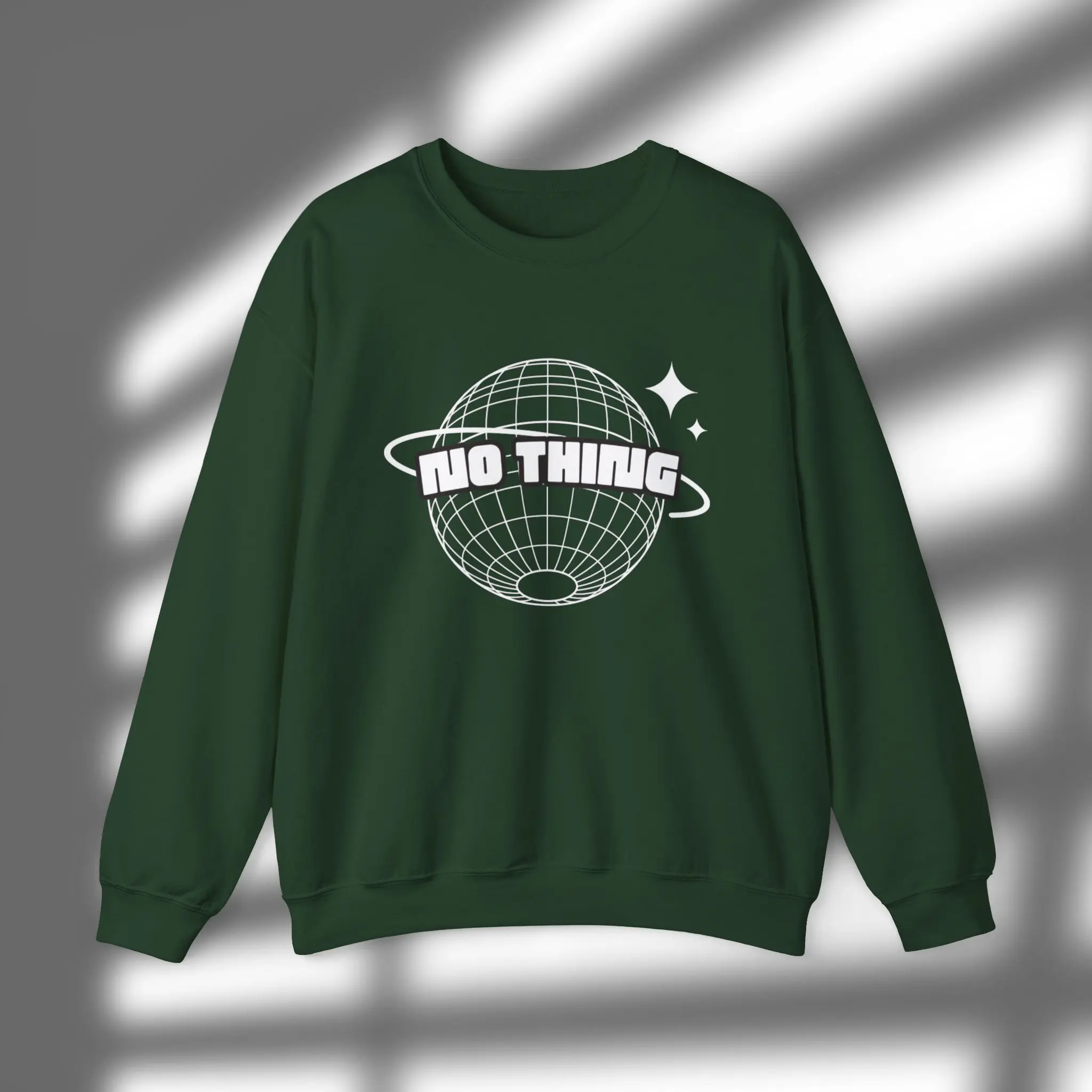 No Thing Saturn Inspired Unisex Sweatshirt, Outer Space Crewneck Jumper, Galaxy Astronomy Top, Celestial Clothing, Black Hoodie