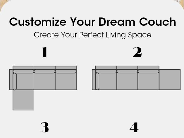 4-8 Seat Modular Sectional Sofa with Storage, Sturdy Solid Wood Structure, Modular Sectional Sofa Cloud Couch Washable, Spacious Couches for Living Room, Apartment, Loft, Beige