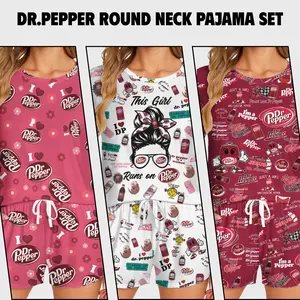 Dr Pepper short Pajamas Set - Soft and Seductive Nightwear, Loungewear, Homewear, Ideal Gift For Mom, Gift For Her