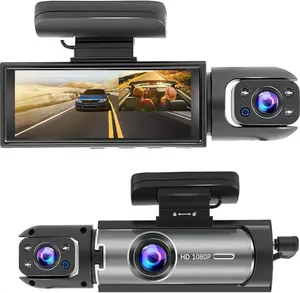 Dash Cam Front and Inside, P Dual Dash Cam for Car, . Inch IPS Screen Driving Recorder with IR Night Vision, Loop Recording, Wide Angle Lens, H Parking Traffic Recorder