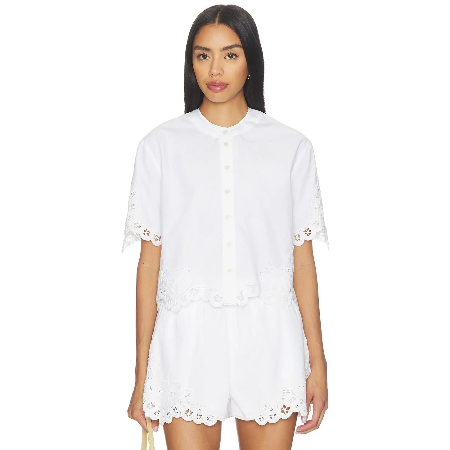 Veronica Beard Aleck Shirt in White