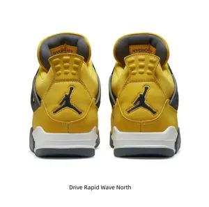 Retro Mid-Top Basketball Shoes in Yellow Nubuck Leather Upper with Black Plastic Wing Eyelets and Grey Midsole Accents
