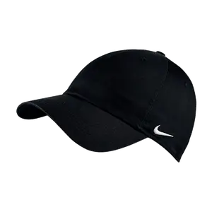 Nike Club Swoosh Cap - 6 Panel Cotton Cap with Adjustable Strap & Embroidered Eyelets for Comfort and Versatility