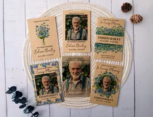 Personalized Memorial Seed Packets | Eco-Friendly Funeral Favors | Wildflower Celebration of Life Souvenir Bags – Empty Kraft Packets
