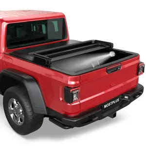 MOSTPLUS For Jeep Gladiator 2020-2025 Truck Bed Without Utility Track System Tri-Fold Soft 5FT Tonneau Cover