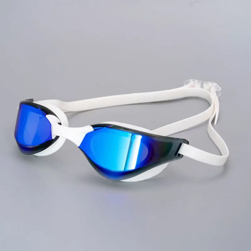 Professional Racing Swimming Goggles for Adults, Anti-Fog and Leak-Proof Silicone Eyewear with HD PC Lenses for Competitive Swimming, Leakproof, High Clarity, Blue, Fog Free, Unisex, Plastic, Polycarbonate, Sports Eyewear, Waterproof