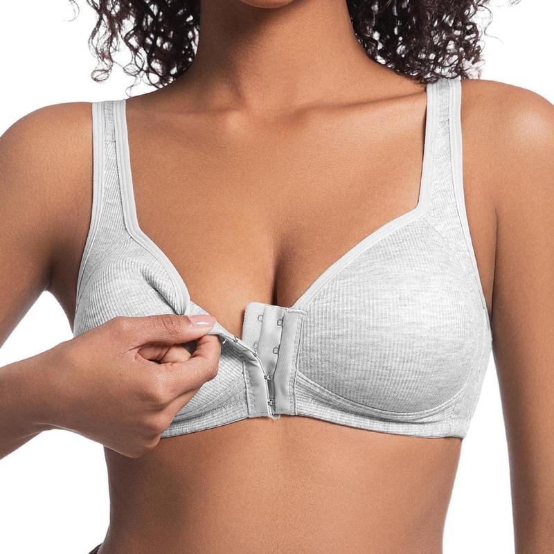 J 2/3/4PCS/ EssElegance Adjustable Front Closure Push-Up Bra Wire-Free Cross-Back, Seamless & Side Support for Daily Wear, Spring-Summer ComfoMrt Breathable Everyday Breathable Everyday Womenswear Bridal Rider Basic Minimalist ModestSkip intense workouts