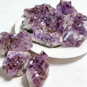 Natural Brazilian Titanium Rutilated Quartz Raw Crystal Cluster Mineral Specimen for Home Office Decor Collection