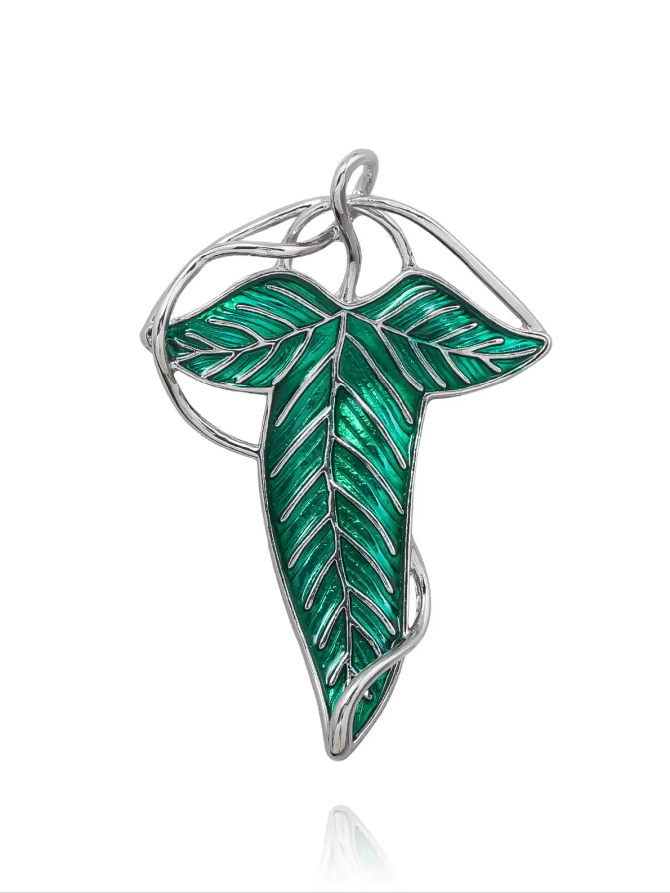 Green Leaf Design Brooch, Fashionable Clothes Accessories for Women & Men, Trendy All-match & Exquisite Brooch for Birthday Gift, Flower Brooch Pin, Lapel Pins, Alloy Brooch Pin