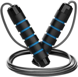 Unisex Steel Cable Speed Jump Rope - Adjustable, Tangle-Free Fitness Exercise Equipment for Cardio Training, Home Workouts, All Heights
