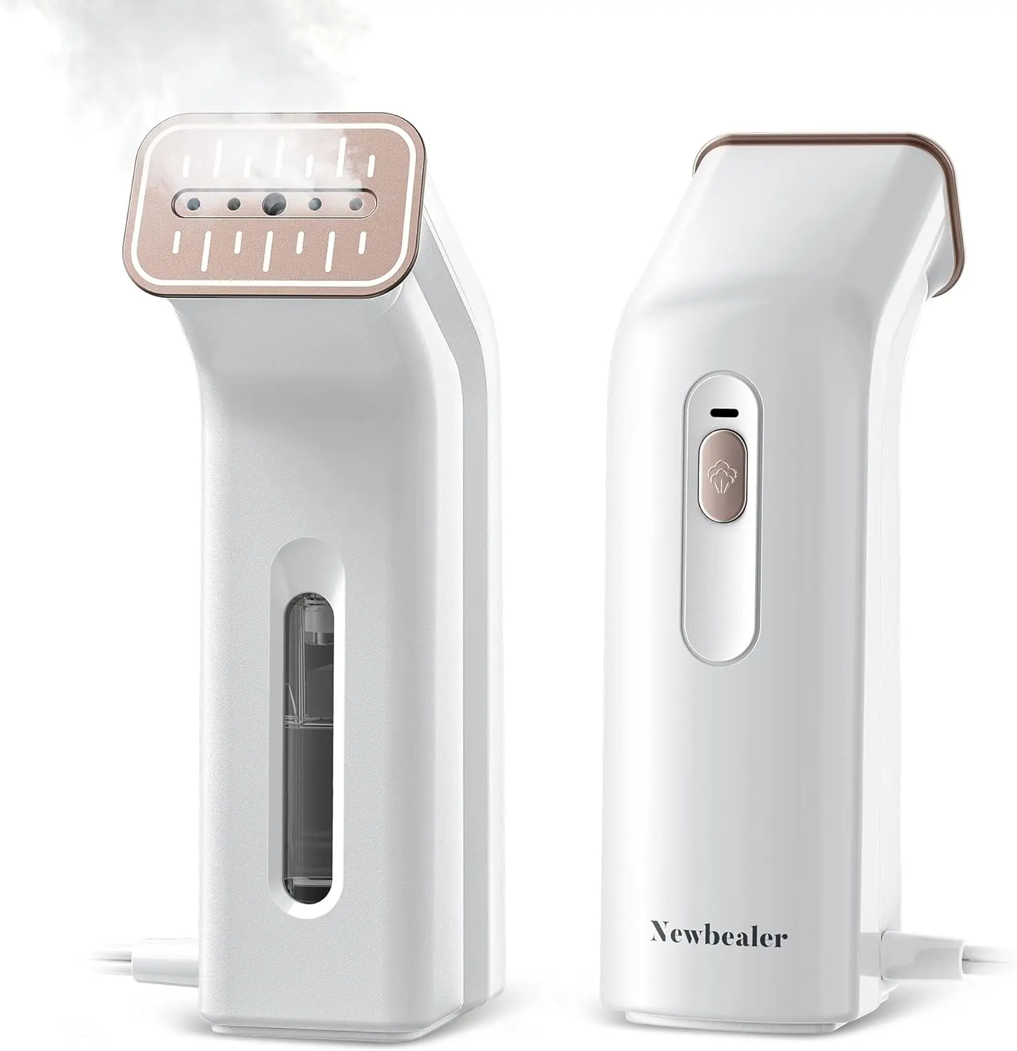 Newbealer Handheld Clothes Steamer – Ironing & Steaming, Fast Heat, Powerful Wrinkle Removal, Portable