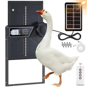 Solar Powered Chicken Coop Door, Automatic Chicken Coop Door with Timer, Durable Aluminum Alloy Poultry Chicken Coop, Farm Animal & Poultry Supplies