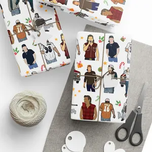 Country Christmas Wrapping Paper, Christmas Music Theme Paper, Funny Holiday Paper for Music Fans
