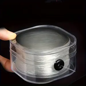 [Premium Elastic Beading Thread] Premium Durable 295ft Elastic Beading Thread | Transparent Stretch Cord for Bracelet & Necklace Making, Anti-Tangle Material with Portable Storage Box, Handmade Jewelry Accessories, Spool Design