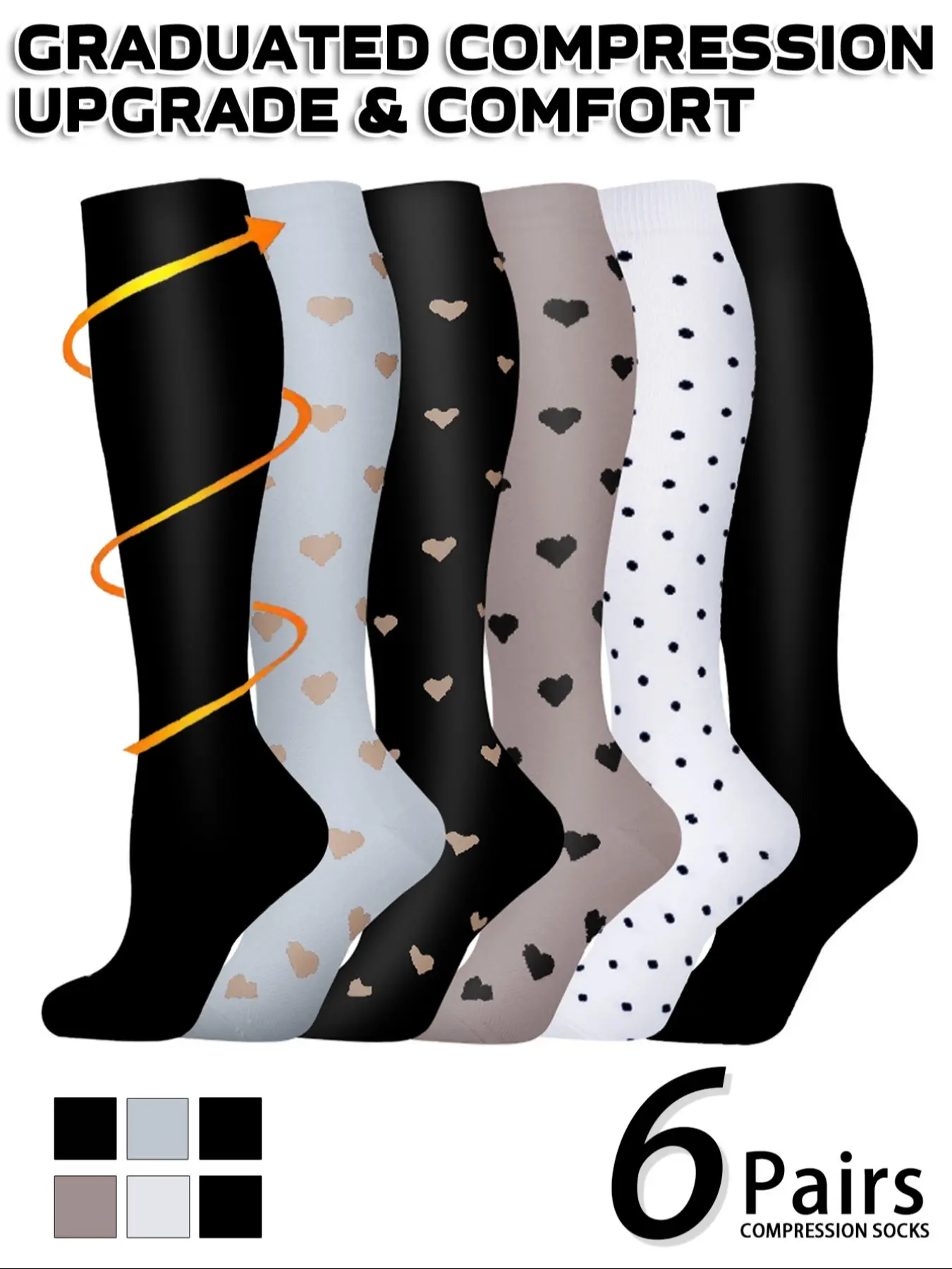 Black dots six-piece set