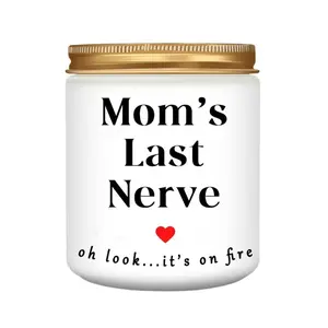 Candle Gifts for Mom from Daughter Son, Best Mom Gift Fun Mom's Birthday Thanksgiving Lavender Scented Aroma Fragrance Soy Candles, Mom's Last Nerve Decor