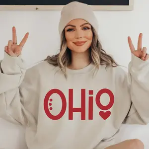 (shirt not included) OHIO Heart in RED -  Screen print Transfer