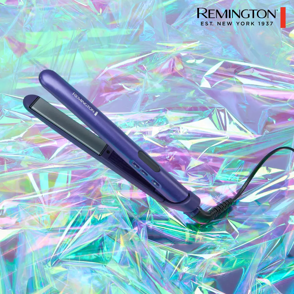 Remington Gloss 1" Flat Iron, Infused with Micro-Conditioners to Add Shine As You Style, Ceramic Coated Plates for Smooth Styling, 9 Digital Heat Settings