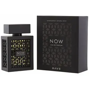 LATTAFA RAVE NOW Black Eau De Parfum Spray 3.4FL.OZ Aroma Floral Fragrance Perfume Unisex Blend Scented Scent Cologne Cosmetic