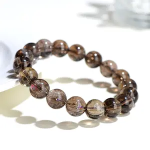 Handmade Smoky Quartz Bracelet - 4mm Natural Gemstone for Absorb Negative Energy and Promote Health - Healing Gemstone Bracelet for anxiety and mania