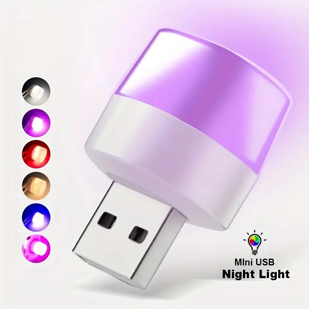 Mini USB LED Reading Light – 5V 1W Eye Protection Book Lamp for Laptop, Power Bank & Bedside Use (Warm & White Light)