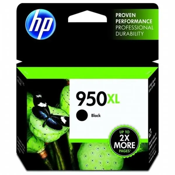 Hewlett-Packard 950XL High-Yield Black Ink Cartridge (CN045AN) - Genuine OEM Replacement Inkjet Printer Ink Cartridges, Increased Durability, 2500 Page Yield, Compatible with Officejet Pro 8600 Printers, Replacement Cartridges