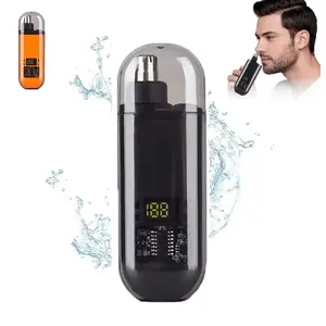 Portable Electric Nose Hair Trimmer, Rechargeable Nose Hair Trimmer, Unisex Nose Hair Trimmer: Rechargeable, pain-free trimming of eyebrows and facial hair. Features an LED display. Compact and portable. Men's grooming appliance, hair removal solution.