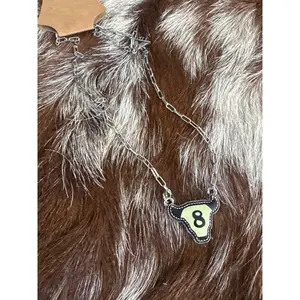 8 Ball Bull Necklace