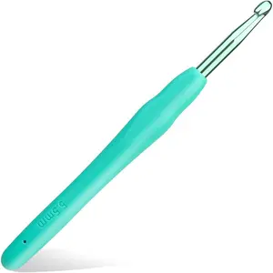 5.5 mm Crochet Hook, Aluminum Soft Grip Rubber Handle Needles Ergonomic Knitting Needles Crochet Needle for Beginners and Handmade DIY Knitting Crochet (5.5 mm)