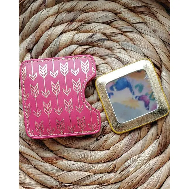 Vera Square Pocket Mirror - Portable Makeup Mirror for On-The-Go