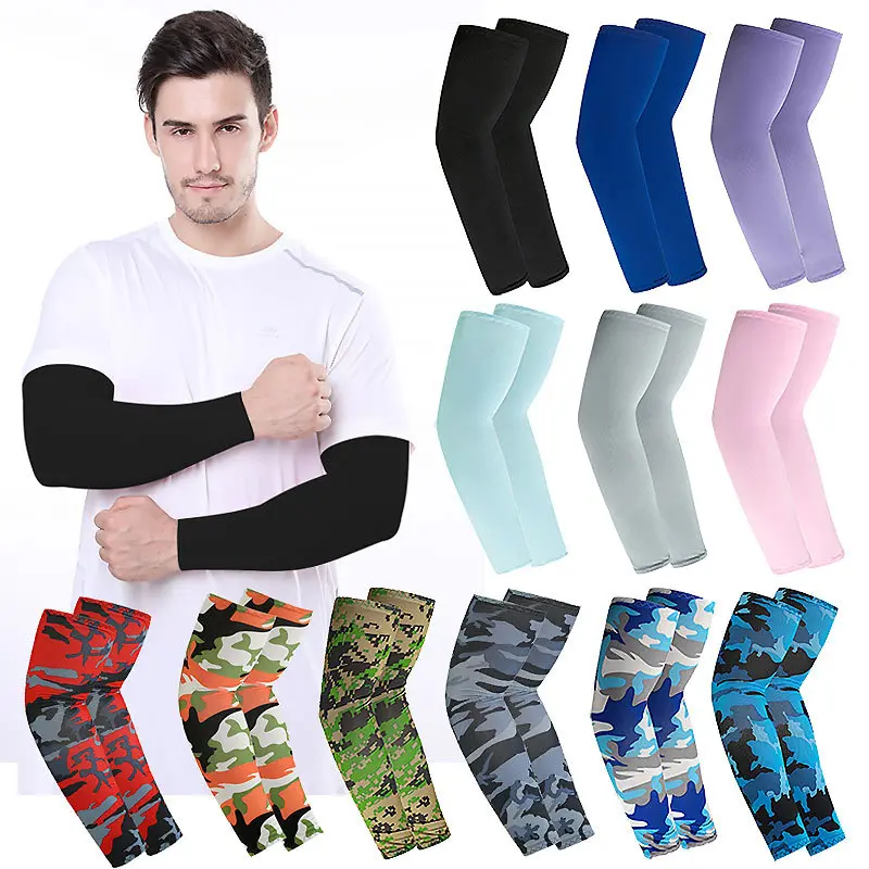 UPF 50+ Cooling Arm Sleeves， Sun Protection for Outdoorss - Sports Arm Bands, Anti-UV, Heat-Wicking, Compressive Sporty Protective Gear for Outdoor Cycling, Fishing
