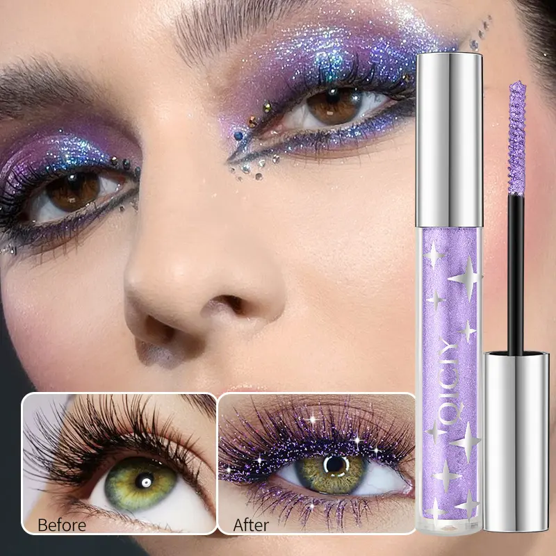 Pearl Gloss Mascara, Three Color Pearl Gloss Mascara, Waterproof Sweatproof Curling Shaping Smudge Proof Mascara, Beauty Mascara