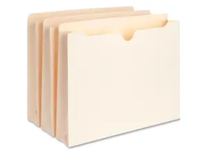 Business Source Filing Jackets 2" Exp 400 Cap. Letter 50/BX Manila 65799