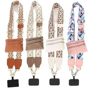 Retro-Style Phone Strap & Backpack Strap, Adjustable Multi-Functional Design, Wallet Compartment Included, Perfect Gift Idea, Wallet Phone Lanyard