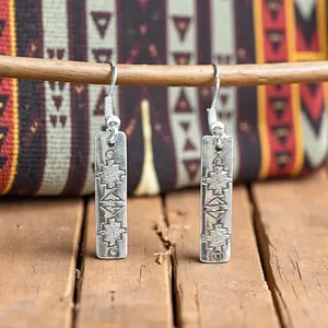 Sterling Silver Hand-Edged - Hook Earrings - Handcrafted Native American