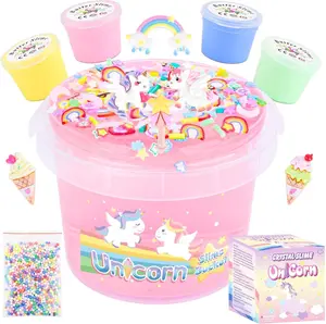 Summer Gift Pink Slime Bucket  | Big Clear Stretchy & Non-Sticky Slime for Kids | Fun Birthday Gift, Party Favor & Goodie Bag Surprise