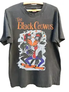 Rare 90s The Black Crowes Band Retro Charcoal Unisex T shirt Reprint All Sizes