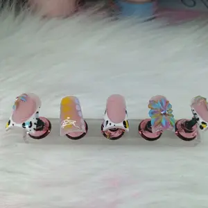 Rainbow Kitty Duck Press On Nails