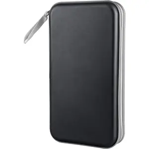 96-Disc CD DVD Storage Case – Hard Shell Shockproof Organizer, Scratch & Dust Protection, Large Capacity Media Holder for Car, Home & Travel (Black)