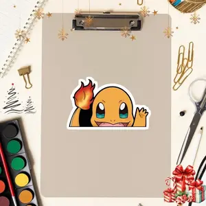 Poke Poke Charmander Sticker | Vinyl waterproof sticker | Gift for Game lovers for Tumble, Car