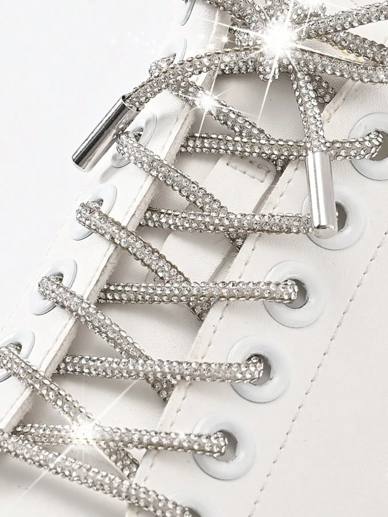 2pcs Artificial Diamond Shoelaces, Colorful Rhinestone Shoelaces, Fashion DIY Laces for Skate Shoes, Sports Shoes, Shoe Laces for Sneakers, Stylish Shoe Accessories