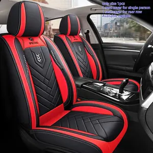 Universal 5-Seat Car Seat Covers, Car Seat Protectors, PU Leather Material, Fashionable Colors, Compatible with Airbags, Fits Most Cars and Suvs