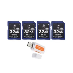 Spartan 32GB Class 10 SD Card (4-Pack) with Micro SD Reader and Writer Bundle