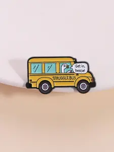 Cute Cartoon Goose & Bus Design Brooch, Fashion Brooch for Women & Men, Enamel Pin Suitable for Backpacks, Jeans, Scarves, Hats Decoration