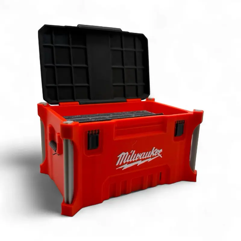 Milwaukee Tools Inspired Business Card Holder, Trade Card Organizer - Office Accessories, Desk Accessories for Office, Toolbox Stash Box