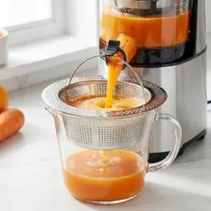 Juicer Strainer for Nama J2 Cold Press Juicer, Pulp Strainer for Juicing, Suitable for Cups & Pitchers with 4.0–5.4 inch Openings, Fine Mesh Secondary Filter — Hand-Wash Easy Clean