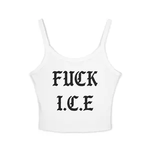 Old English Womens Tank, Funny Political Shirts, Pro Immigration Womens Tank, Anti-ICE Womens Tank, Anti-Trump Tee, Social Justice Shirt, Political Spaghetti Strap