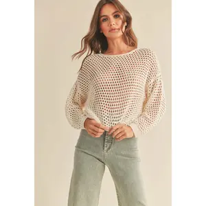 Cloud Mesh Pullover - Beige -  FINAL SALE