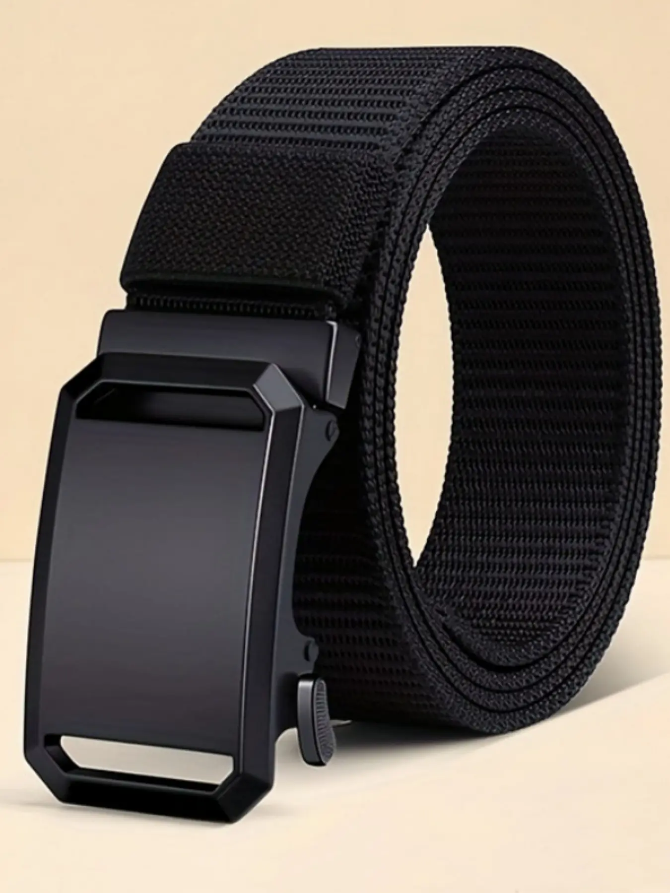 New Automatic Buckle Waistband Belt, Adjustable, Durable Belts, Canvas Tactical Belt for Workwear, Casual Outdoor Military Training Pants Belt for Men, Belt with Buckle